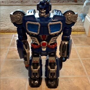 Cyber Warrior Blue and Silver Action Figure